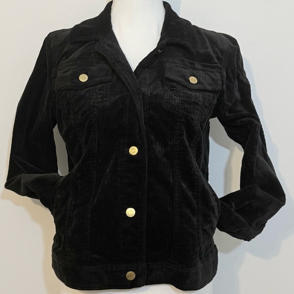 Lauren Jeans Co. Ralph Lauren Black Corduroy Jacket – Women’s Medium - Picture 2 of 10